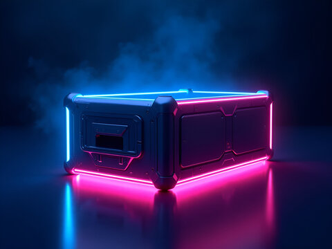 3d render of a glass cube