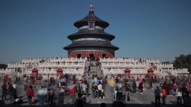 Temple of Heaven from Stone Railing vertical, vertical video, vertical-video, vertical