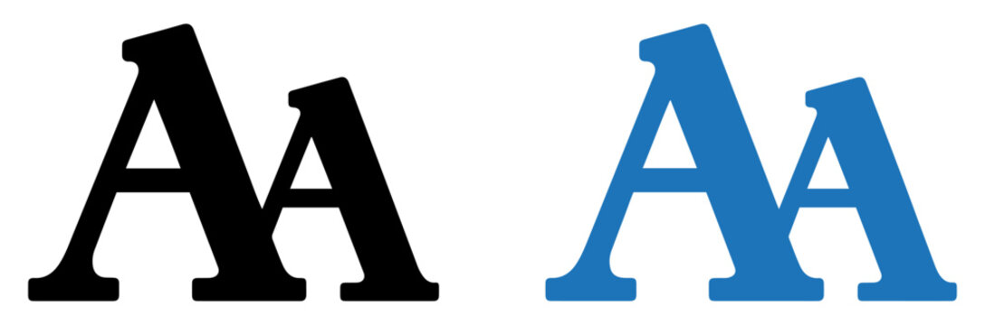 font size preview vector icon