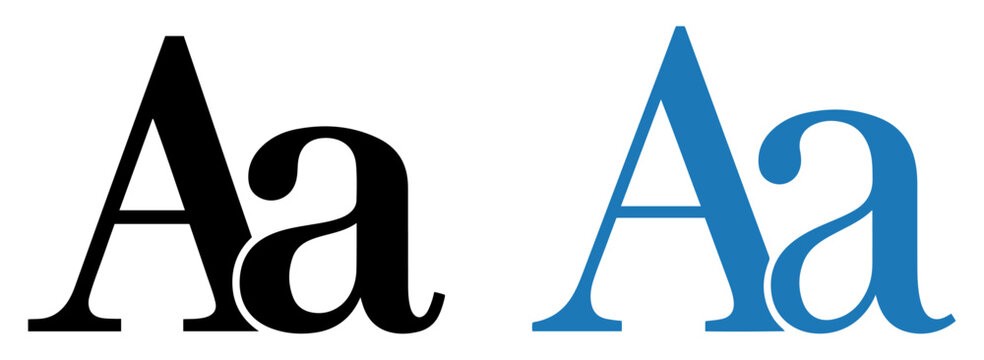 font size preview vector icon