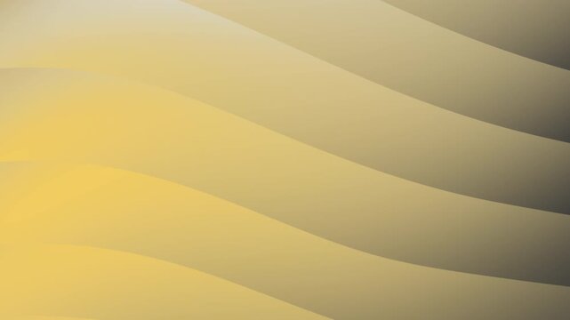 Abstract gradient gold background with smooth wavy lines and warm yellow tones