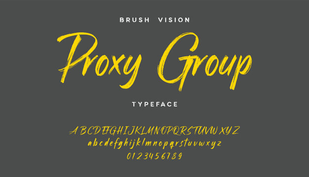 Proxy Group Brush Vision Typeface Font