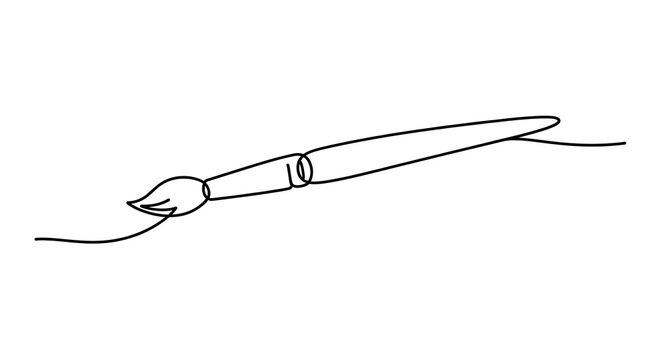 Minimalist paintbrush illustration