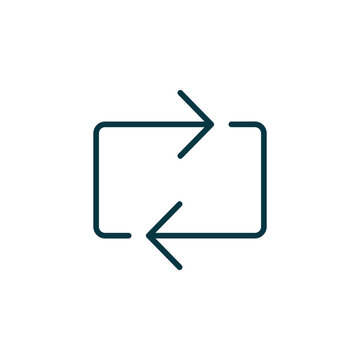 Repost icon with filled outline style symbol for content resharing