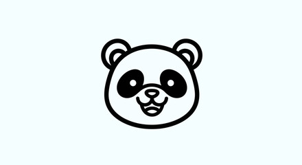 Stylized panda head illustration © BudiSantoso