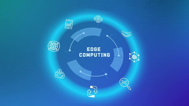 High speed edge computing system map illustrating decentralized cloud data distribution close to local network sources for low latency.