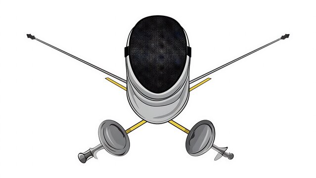 Fencing equipment illustration