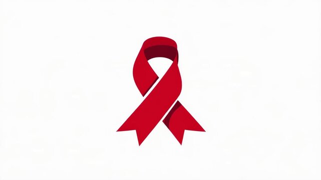 Red Awareness Ribbon Illustration