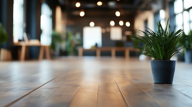 peripheral. Dark wood and gray toned office space with open concept professional layout. real-estate listings.