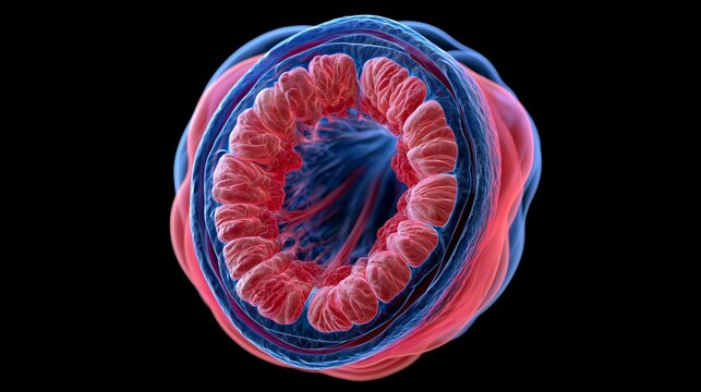 Medium shot 3D medical animation of a detailed tongue crosssection highlighting inflamed glossitis and irritated oral tissues using vibrant blue and red tones with soft floating