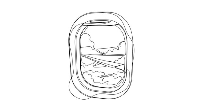 Airplane window seat view outside 1.