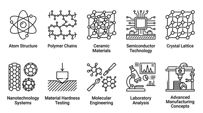 Collection of Scientific and Technological Icons.