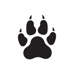 Lemur paw print silhouette icon vector flat design © Khalid