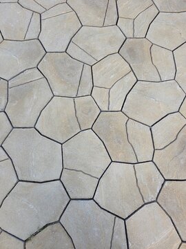 Concrete flagstone pavers patio flooring background texture