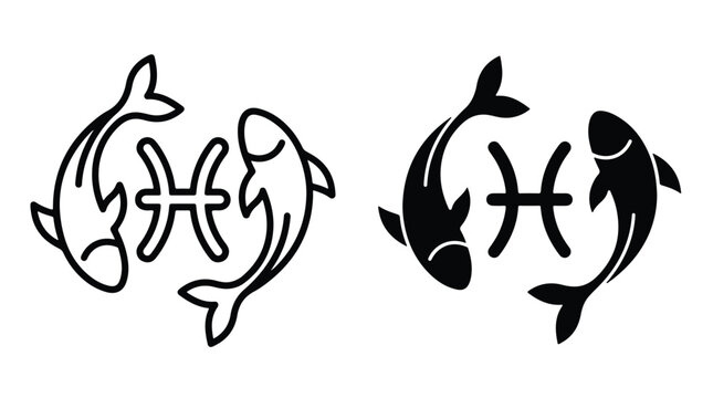 Pisces Zodiac Sign Astrology Horoscope Concept for Personal and Commercial Use