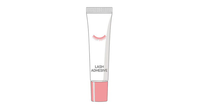 Cosmetic tube of lash adhesive for beauty treatments and cosmetic products
