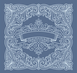 Vintage retro cards. Template greeting card wedding invitation. Line calligraphic frames © bow