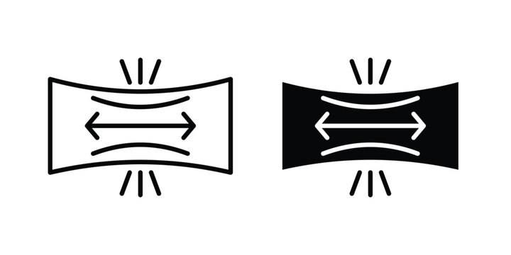 Stretchable icon vector Illustration, Solid and stroke Style Icon