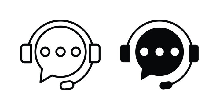 Support icon vector Illustration, Solid and stroke Style Icon