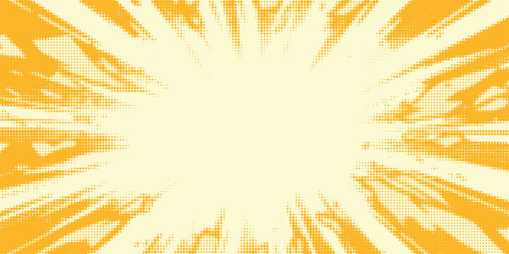 Yellow background of the Book in comic style pop art superhero. Pop art yellow comics book cartoon for comic superhero text, speech bubble, message.