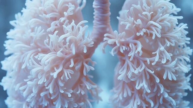 Human lung alveoli structure