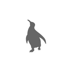Fototapeta premium Penguin Silhouette Icon for Wildlife and Nature Concept