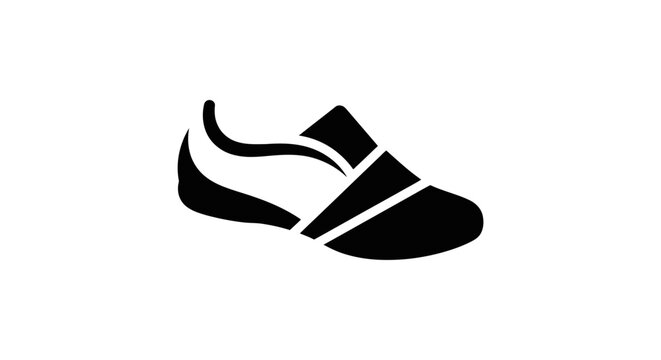 Black and white sports shoe design.