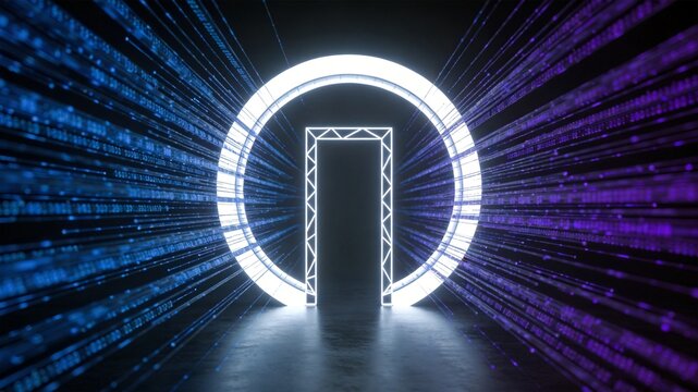 Human in the loop AI governance data threshold 3D render