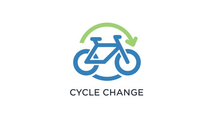 Fototapeta premium Conceptual bicycle graphic depicting circular change and sustainable transformation cycle