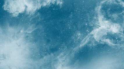 Modern sci-fi backdrop with intense blue cosmic cluster texture © ShadOw