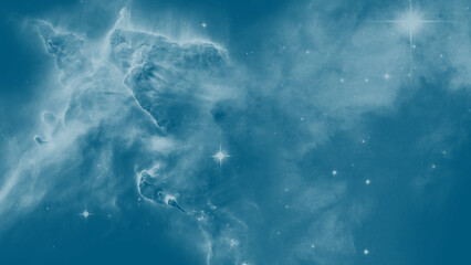 Elegant celestial wallpaper with blue fluid watercolor space art © ShadOw