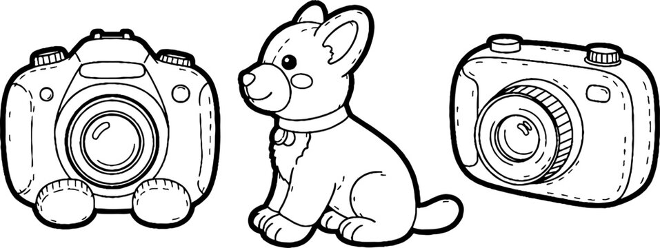 Cartoon frog character pattern with line texture overlay