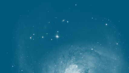 Abstract deep blue universe backdrop for luxury tech products © ShadOw
