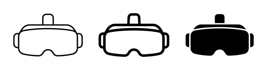 Virtual Reality Headset Icons, VR Goggles Set, Futuristic Technology Graphics © Atique62