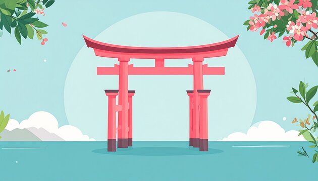 海と赤い鳥居」の写真素材 | 500件の無料イラスト画像 | Adobe Stock