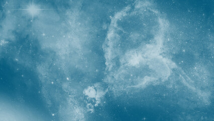 Obraz premium Fluid cosmic dust texture background in shades of blue and white