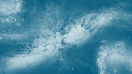 Creative deep space background with textured blue cosmic clouds © ShadOw