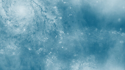 Elegant deep space texture with abstract white and blue nebula © ShadOw