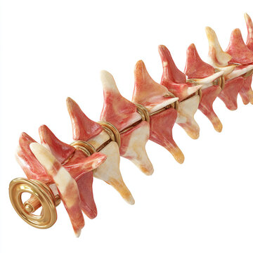 Vertebral column model with brass base human anatomy spinal cord human body vertebrae