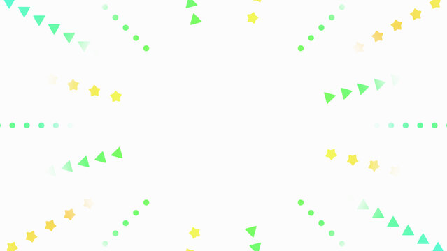 中央から外側に向けて点や星が広がるイラスト