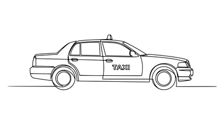 Obraz premium Police Car Side View Illustration.