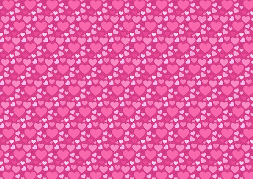seamless pink and white hearts pattern background wallpaper design.