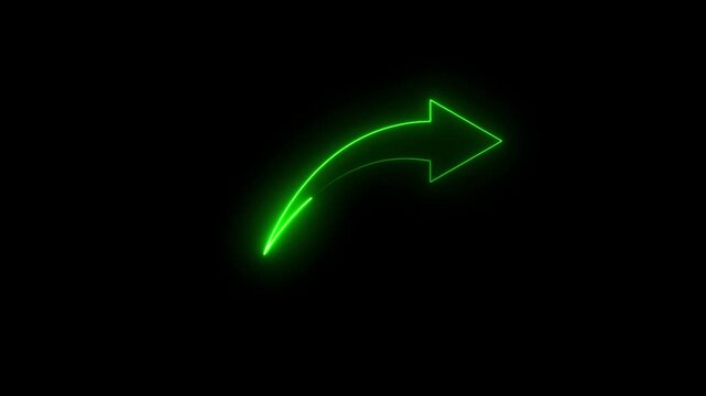 Abstract beautiful neon arrow icon animation. share arrow icon animation
