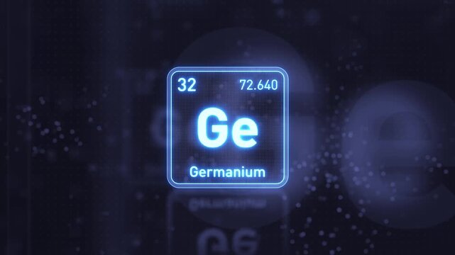 Periodic Table Element Germanium Ge Animation. Modern and Minimal Design.