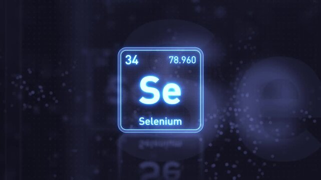Periodic Table Element Selenium Se Animation. Modern and Minimal Design.