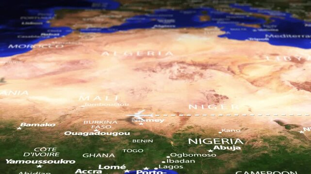 Flight From Asmara ERITREA to Dakar SENEGAL with flag pins