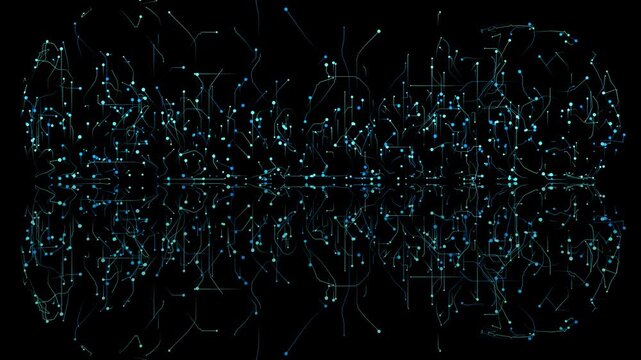 Trailing dots form cloud computing icon.Technology digital cyberspace, HUD representing connectivity speed data transfer, infographic technology data analysis and data network, featured on background.