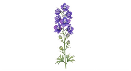 Obraz premium Delphinium flower illustration
