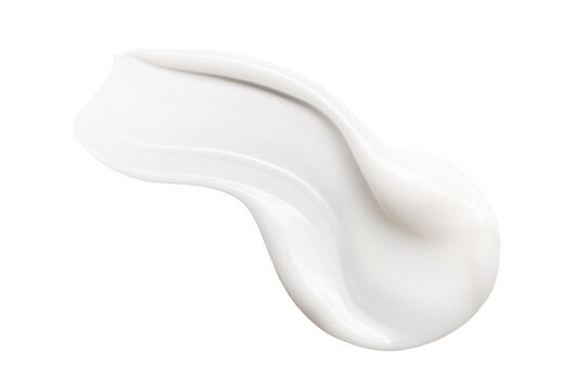 smear of cream texture on transparent background