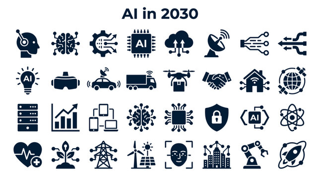 AI technology innovations shaping the future of industry and society in 2030 with advanced digital solutions